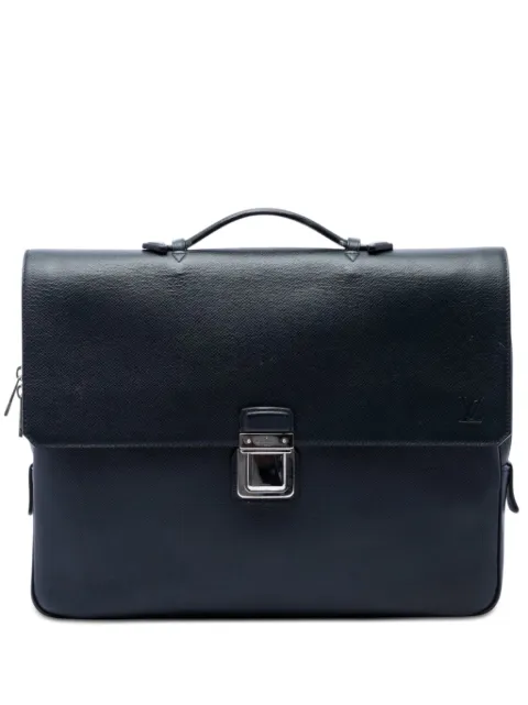 Louis Vuitton Pre-Owned 2012 Taiga Vassili PM business bag Blue CS8WW89IOGSSJ6LW