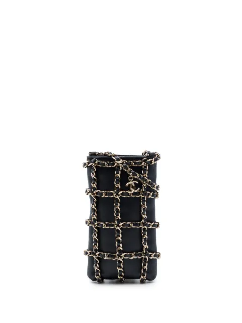 CHANEL Pre-Owned 2020 Lambskin Tech Me Out Clutch With Chain crossbody bag Black BEUDFXZC2YK1QVE1