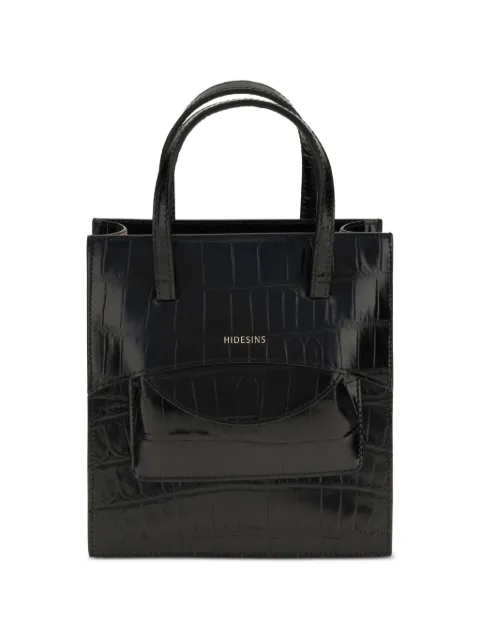 HIDESINS Pocket croc-effect tote bag Black FL16CC
