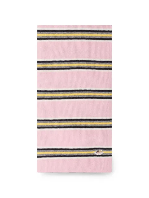 Fiorucci angel-patch striped scarf Pink W26PFASC006KN05PN02