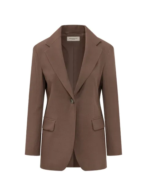 Weekend Max Mara single-breasted woollen cloth blazer - cocoa Brown 2625046031600