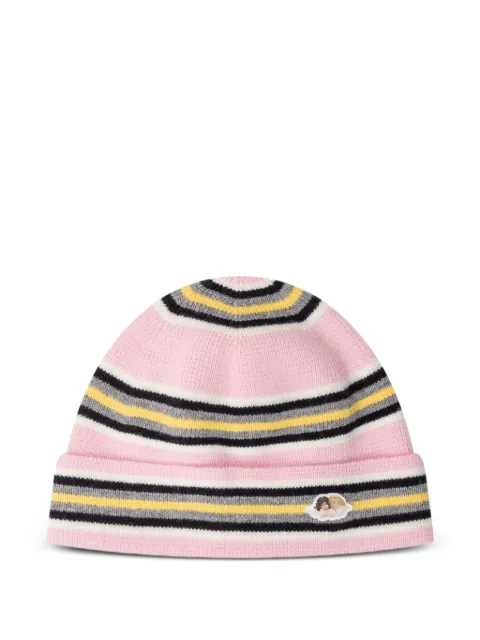 Fiorucci striped beanie hat Pink W26PFAHA009KN05PN02