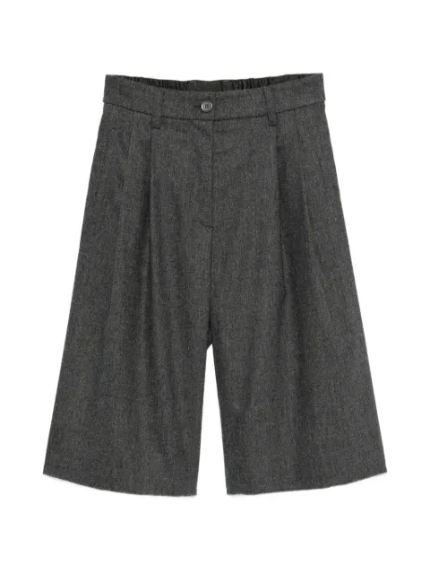 Emporio Armani wool flannel pleated bermuda shorts signature capsule Grey EW004824TE10537O8004