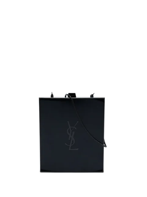 Saint Laurent Pre-Owned 2017 Acrylic Tuxedo Box Clutch on Chain crossbody bag Black Q8FLX3UXBMK8BEUO