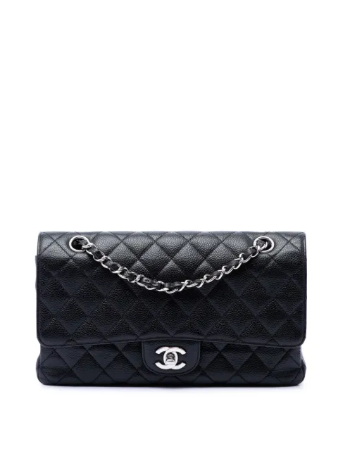 CHANEL Pre-Owned 2009-2010 Medium Classic Caviar Double Flap shoulder bag Black KAYNLNYN5PU5YZ7K