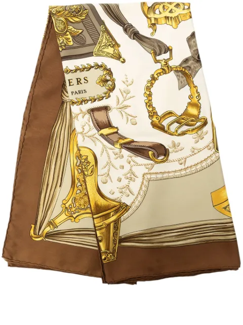 Hermès Pre-Owned 2000-2026 Etriers Silk Scarf 90 scarves Neutrals 809A55MV6TIWGEBZ