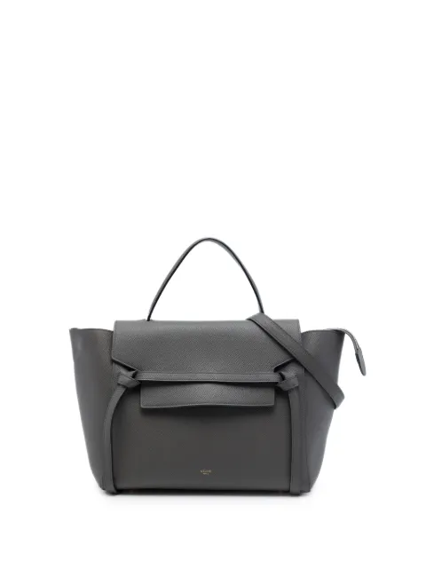 Celine Pre-Owned 2014-2026 Mini Grained Calfskin Belt Bag satchel Grey YEALDF9WDSC7NEND