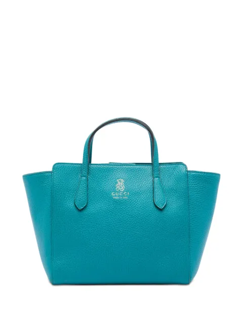 Gucci Pre-Owned 2016-2026 Mini Calfskin Swing handbag Blue 8OR2X17M7UUHACMT