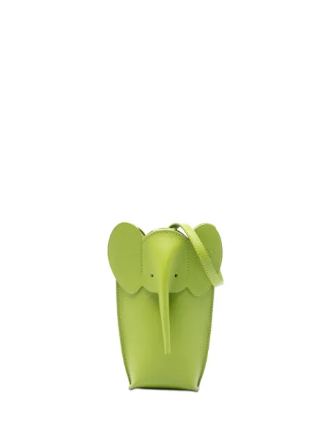 Loewe Pre-Owned 2024 Leather Elephant Pocket crossbody bag Green VBZJH0YOJPVIGQU2