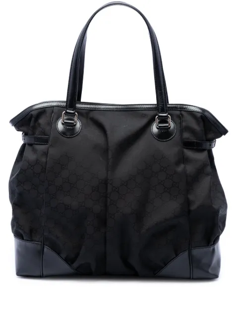 Gucci Pre-Owned 2016-2026 GG Nylon Full Moon tote bag Black 54PLRWOW1RCPLZU5