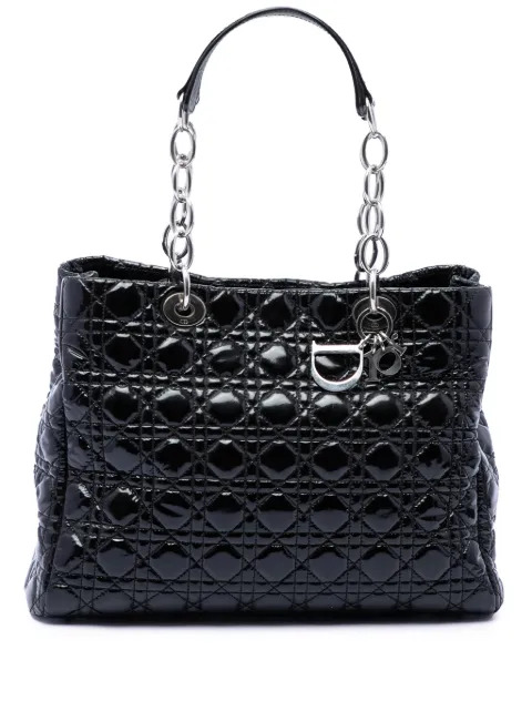 Christian Dior Pre-Owned 2011 Large Patent Cannage Lady Dior Soft Shopping tote bag Black UHLDYTX4J6LSSMGF