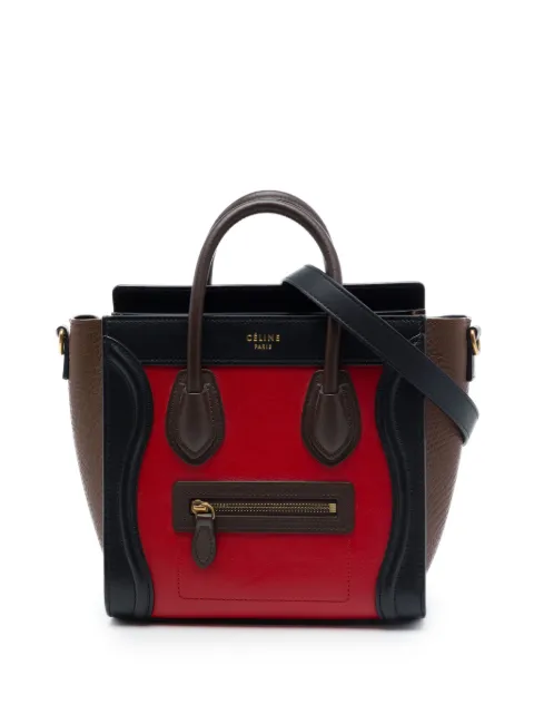 Celine Pre-Owned 2015 Nano Tricolor Leather Luggage Tote satchel Multicolour U5DDSK00ZXUIP5VD