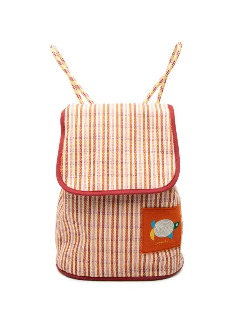 Hermès Pre-Owned 2021-2026 Canvas Animaux Nattes backpack Orange GT0LDJ3N6NTR85MT