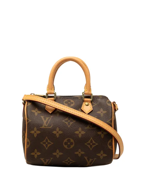 Louis Vuitton Pre-Owned 2015 Monogram Nano Speedy Bandouliere satchel Brown ENLG9WLSOMOST476