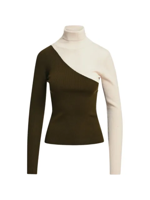 Essentiel Antwerp two-tone ribbed-knit sweater Brown KONCERTK2MF