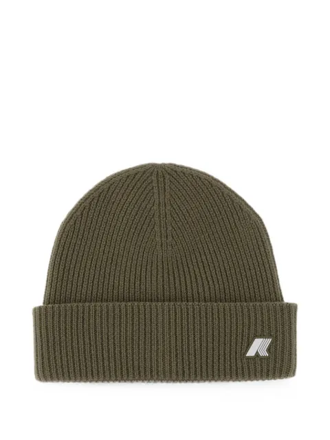 K-Way Brice ribbed-knit beanie hat Green K2132HW