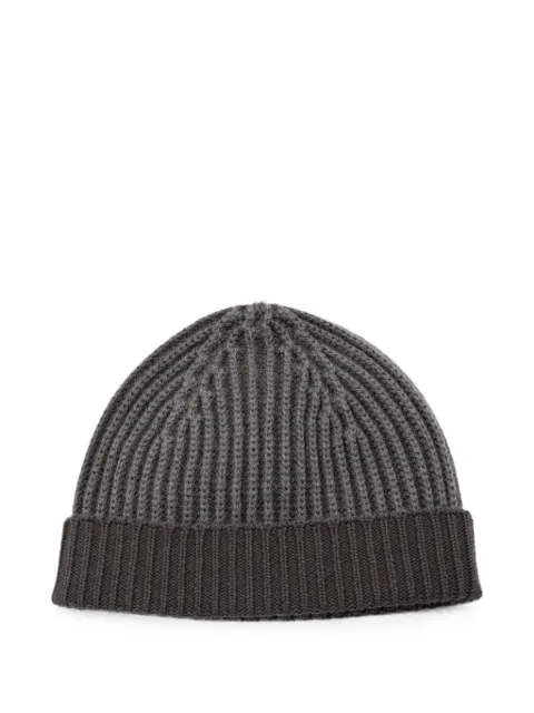 04651 / A TRIP IN A BAG ribbed-knit beanie hat Grey 3TA2603C72BARRELBROWN