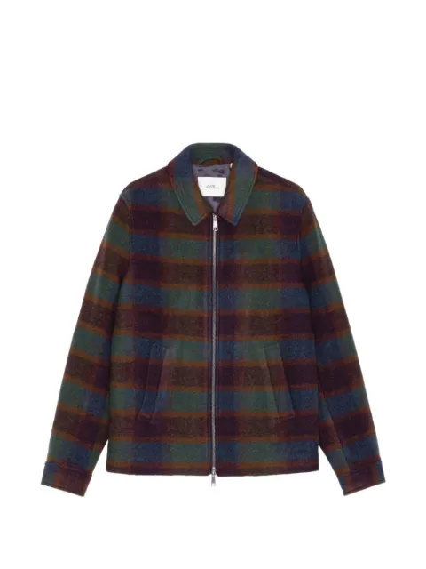 Les Deux check-pattern zip-up jacket Red 1002253528