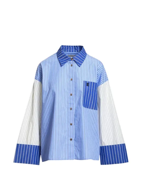Essentiel Antwerp striped panelled shirt Blue KOVIDK1SK
