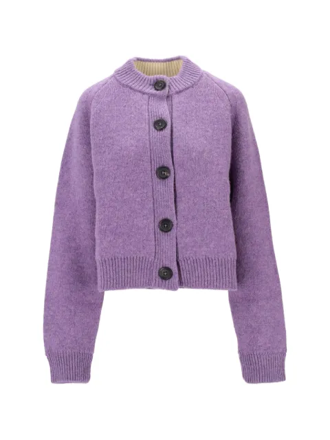 B.B. Walace Sherman crew-neck button-up cardigan Purple K04SHERMAN
