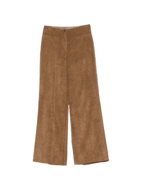 EMME corduroy-effect wide-leg trousers Brown 26251361422