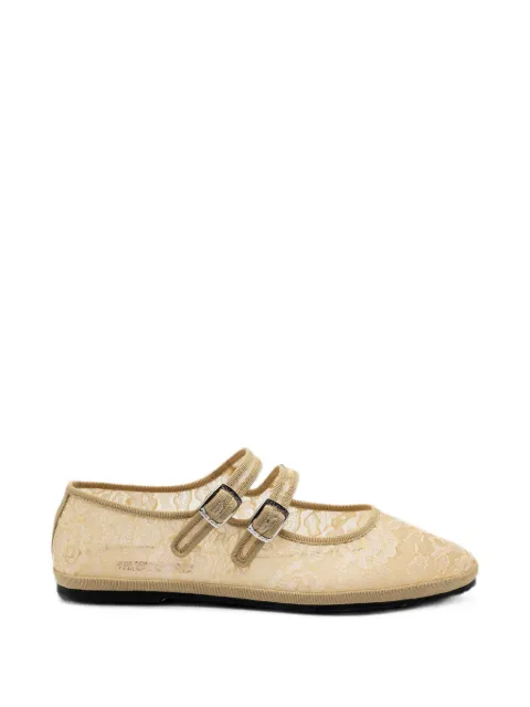 Gondolina Colombina lace Mary Jane ballet flats Neutrals GBB07