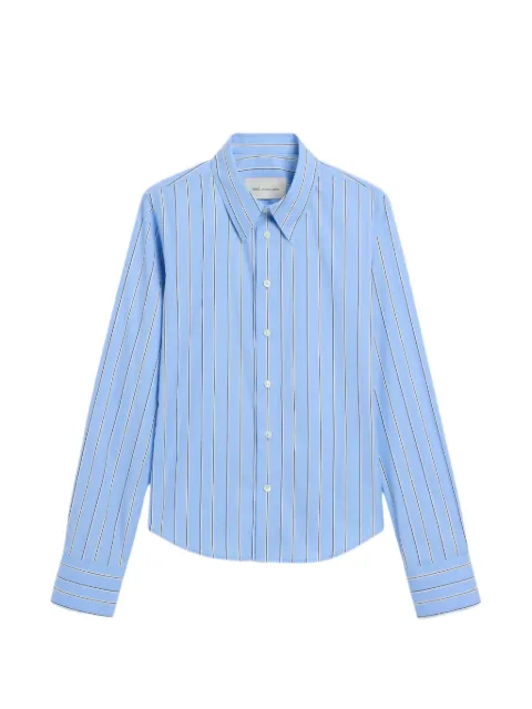 AMI Paris vertical-stripe shirt Blue FSH866CO0249