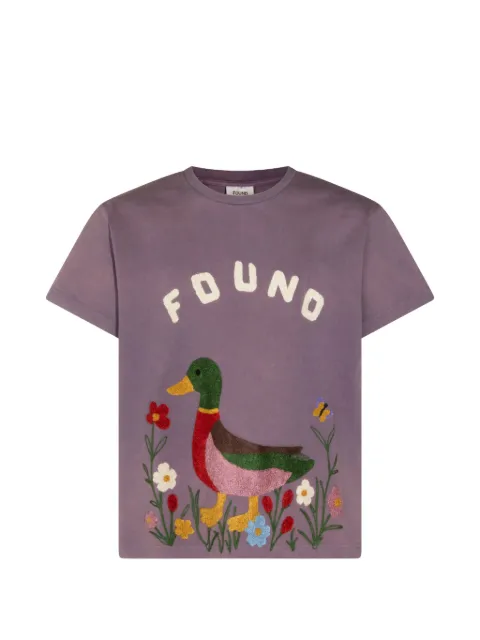 FOUND duck-patch T-shirt Purple FOPF26TT11012C504