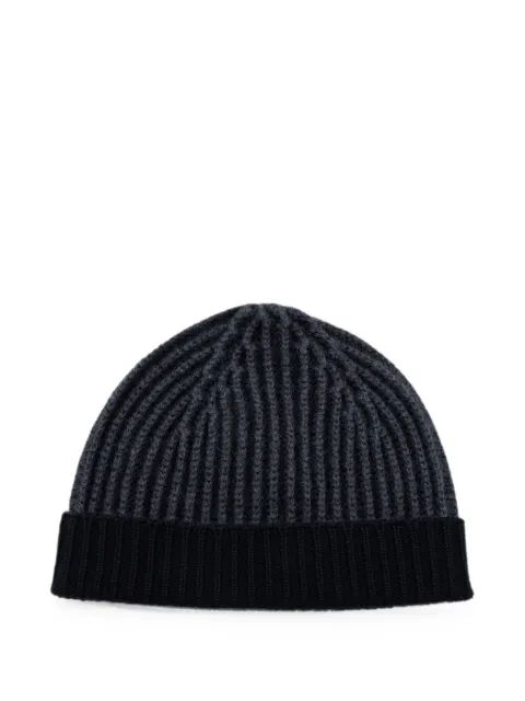 04651 / A TRIP IN A BAG ribbed-knit beanie hat Grey 3TA2603C72BLACK