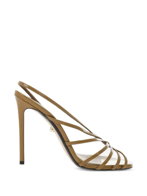 Alevì Benny patent-leather sandals Brown L26WC001U1261514