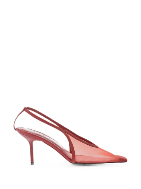 ARMARIUM Evelina square-toe slingback pumps Red ARMTMSC03ME01023