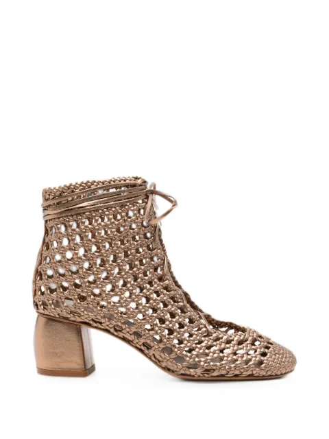 Forte Forte woven lace-up ankle boots Brown 9970MYSHOES