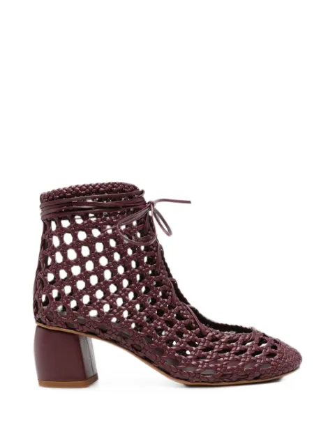 Forte Forte woven lace-up ankle boots Red 9970MYSHOES