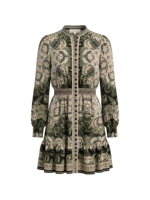 Hale Bob Eleanora paisley-print mini dress Black 5YTK662A