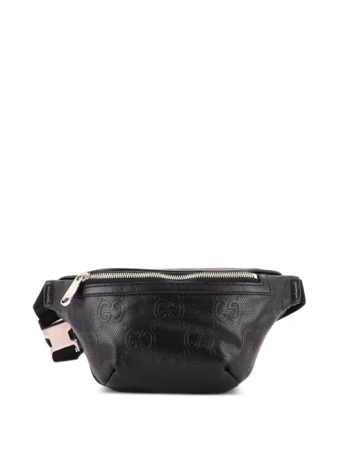 Gucci Pre-Owned GG Embossed Perforated Leather Small belt bag Black ZPZ0GFUAO4CWG9JR
