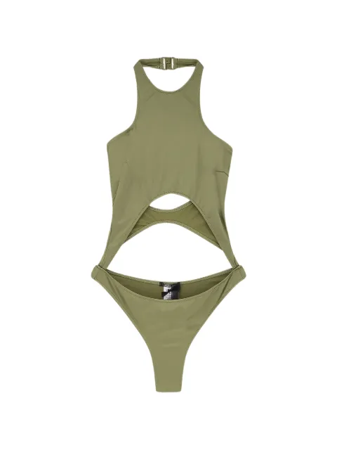 VENUJA cut-out halterneck swimsuit Green OP001ACAM
