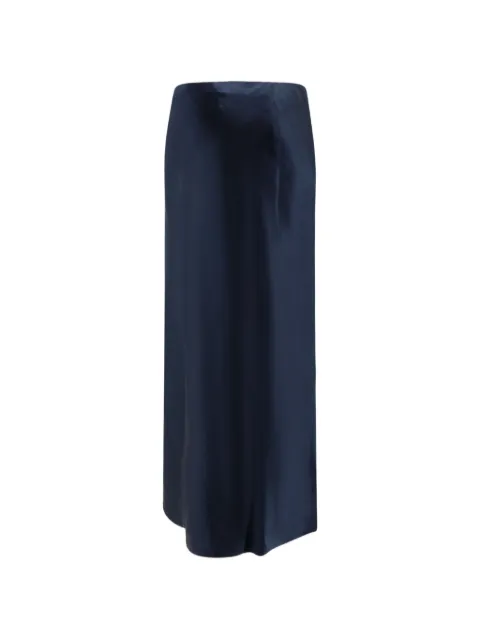 Vince satin side-slit slip maxi skirt Blue V890230667