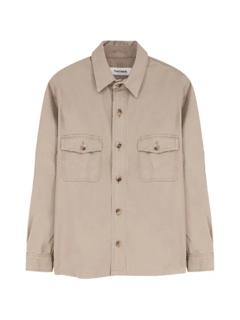 TONYWACK flap-pocket oversized shirt jacket Neutrals BF12SH301