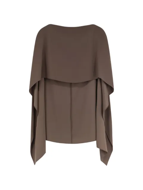 Alberta Ferretti draped-overlay sleeveless blouse Brown 262UA33026627