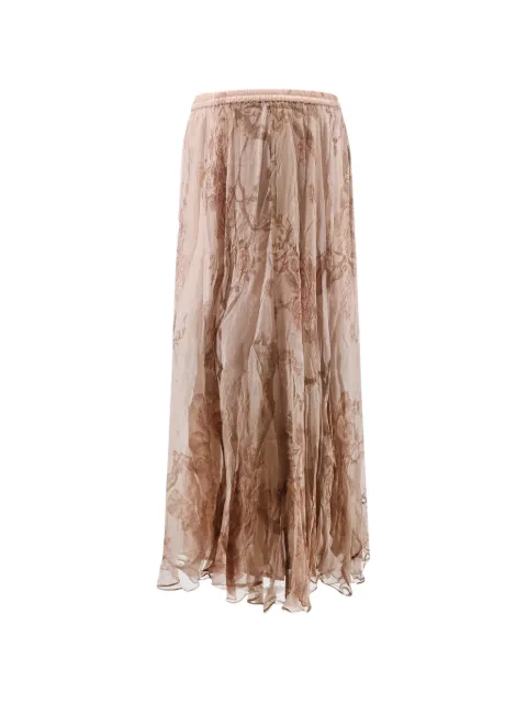 Mes Demoiselles Gigi floral-pattern maxi skirt Neutrals 26SGIGIBEIGE