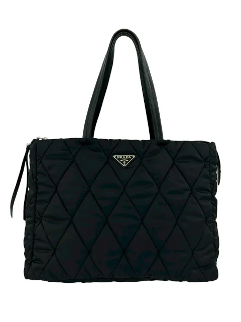Prada Pre-Owned 2013-2026 Impuntu Tessuto tote bag Black A2X7S3X4TK5E91Y8