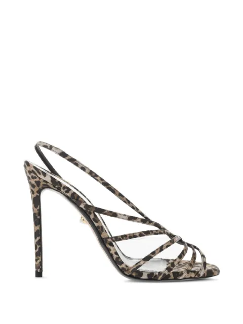 Alevì animal-print transparent-panel sandals Brown L26WC001B0222M32