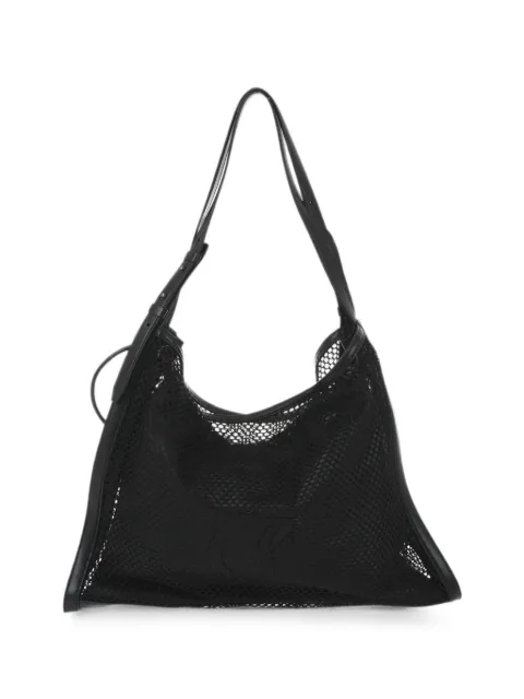 Christian Louboutin Baggy perforated-fabric leather-trim tote bag Black 1255302BK01