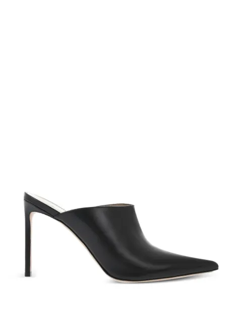 Francesco Russo pointed-toe leather mules Black R1P1008N223300