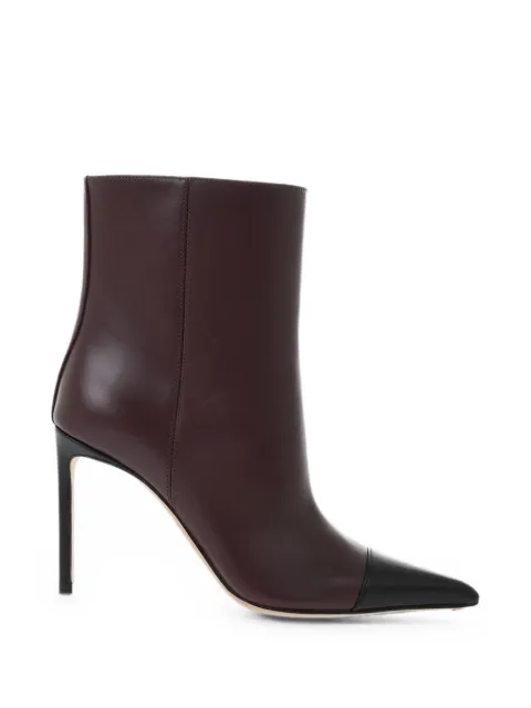 Francesco Russo contrast-toe ankle boots Red R1B1020337