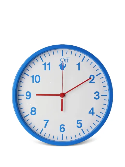 Off-White logo-print matte wall clock White OMAZ025F21PLA0014500
