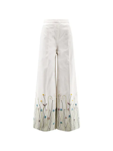 PHILIPPA 1970 Valentina embroidered palazzo pants White VALENTINAPANTS