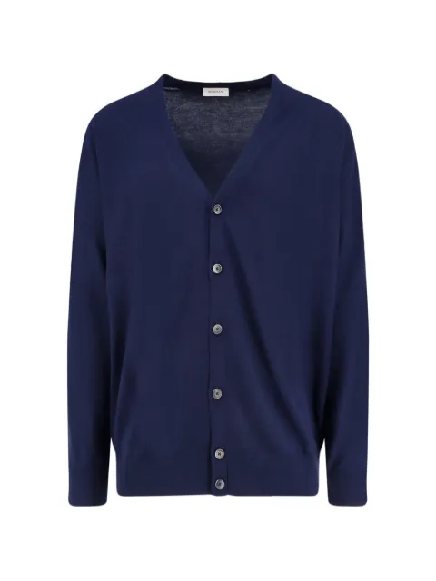 Bramani Cashmere V-neck button-up cardigan Blue CAU14708LPT