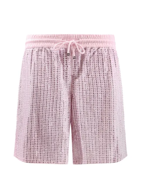 VENUJA crystal-embellished drawstring shorts Pink BX005ACRBCHERRYB