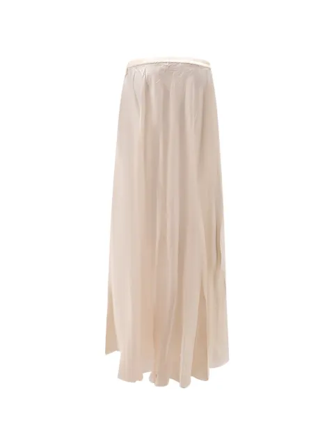 Mes Demoiselles Calista satin-effect maxi skirt Neutrals 26SCALISTAECRU